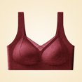 thumbnail image 5 of AINIYS Lift and Support Push-Up Bra Cotton Lace Cleavage Bra Breathable Everyday Bras Secure Fit Bra for Women Bralette Red XXL, 5 of 5