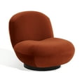 thumbnail image 5 of SAFAVIEH Couture Stevie Modern Velvet Solid Accent Chair, Rust/Black, 5 of 8
