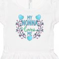 thumbnail image 4 of Inktastic My Nonna Loves Me with Flowers and Hearts Girls Toddler Dress, 4 of 5