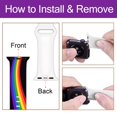 thumbnail image 4 of Pride Rainbow Watch Band Compatible Con Apple Watch 38 Mm, 40 Mm, 41 Mm, 42 Mm, 44 Mm, 45 Mm, Correa De Silicona De Repuesto Para Iwatch Series 7, 6, 5, 4, 3, 2, 1, Regalos Unisex Para Mujeres Y Hombr, 4 of 5