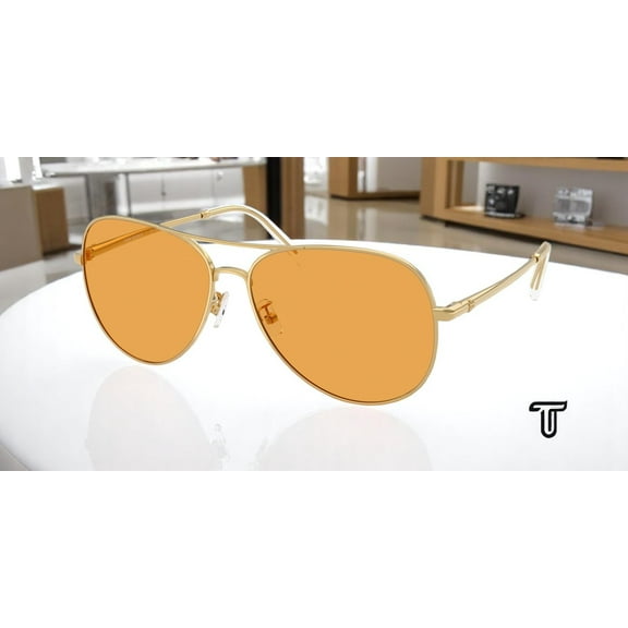 TORY BURCH TY6114 3343 7 Yellow Gold Orange 58 mm Women's Sunglasses