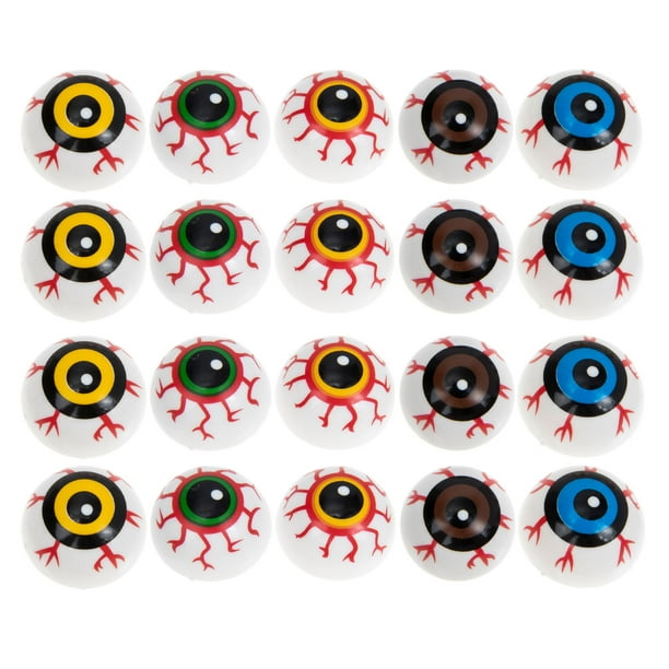 50Pcs Halloween Eyeballs Decor Plastic Eyeballs Decor Halloween Party Ornament