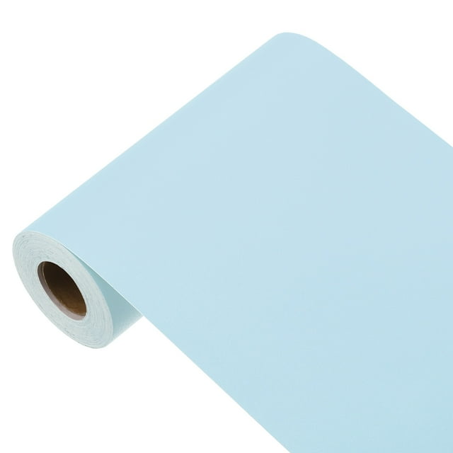 Uxcell 393"x5.9" Papel Tapiz Azul Cielo, Papel Tapiz Autoadhesivo, Papel Contacto de Color Sólido de Vinilo Decorativo para Cubrir Paredes