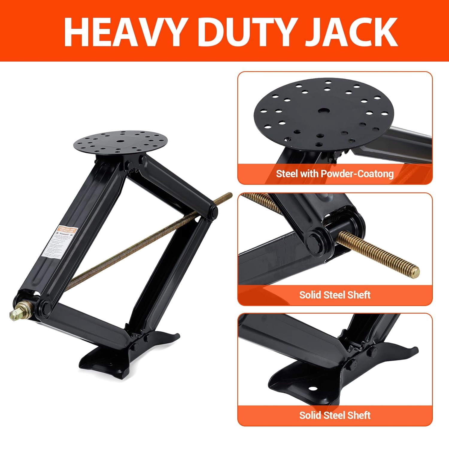 Mescukay 30" RV Stabilizer Jacks Set of 4, 7500LBS RV Trailer Stabilizer Jacks, Heavy Duty RV Leveling Jacks with Stable Base for Leveling & Stabilizering RV Travel Trailer Camper