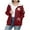 CC-Red, variant on QIUOMBBP Winter Jackets for Women Plus Size Sherpa Lined Full Zip Hoodies Wine Glass Print Long Sleeve Fleece Sweatshirts, Gray, XXXL