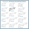 thumbnail image 7 of GRIDMANN 14" x 36" NSF Stainless Steel Kitchen Wall Mount Shelf w/ Backsplash, 7 of 7
