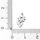 thumbnail image 3 of Non-Tarnish 304 Stainless Steel Charms Laser Cut Flower Charm Stainless Steel Color 13.5x7x1mm Hole: 1mm, 3 of 3