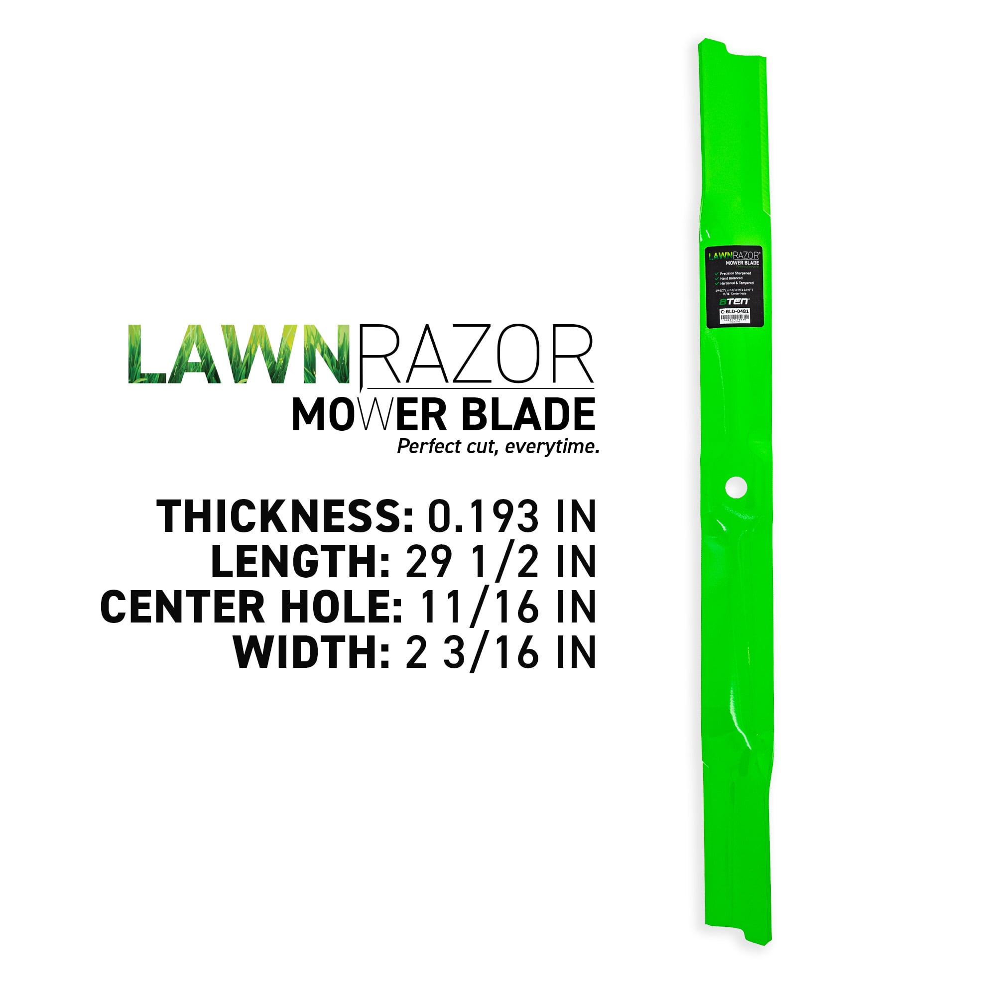 8TEN LawnRAZOR Blade for John Deere SX95 SX85 STX38 30 inch M89454 High Lift 810 CBL2603D Walmart