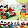 thumbnail image 2 of 12 Pcs Cartoon Building Block Toy Dolls - Fairy Tale Characters Compatible with Princess & Old Man Figures - Plastic Material, 6cm Size, 2 of 7