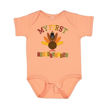

Inktastic My First Thanksgiving Day Turkey Boys or Girls Baby Bodysuit
