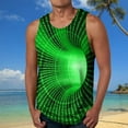 thumbnail image 2 of Sngxgn Men's Sports Tank Tops Gym Bodybuilding Fitness Sleeveless Shirts for Beach Running Workout(Green,XXXXL), 2 of 3