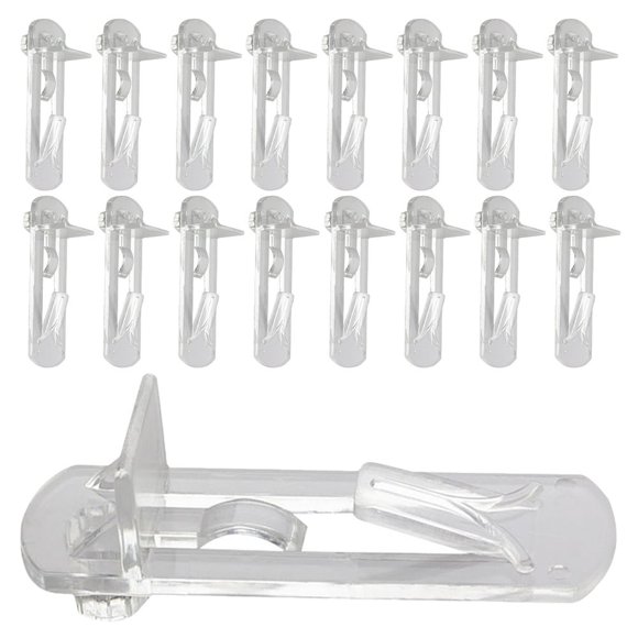 LEEYNEER30pcs Plastic Locking Shelf Pins Cabinet Shelf Clips Plastic Shelf Holders Pegs
