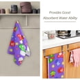thumbnail image 2 of Colorful Socks Gloves Hand Towels 2 PCS, Purple Christmas Kitchen Towel Ultra Soft and Highly Absorbent,Decorative Fingertip Face Towel for Bathroom Hotel, 28.3"x14.4", 2 of 5