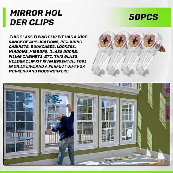 50 Pairs Glass Retainer Clips Kit Cabinet Glass Clips 4Mm Plastic Doors Clips with Screws for Fixing Glass Cabinet Doors,50 x plastic glass fixing clips,50 x matching screws,Transparent