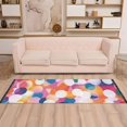 thumbnail image 2 of Yayeee Runner Rug for Bedroom 2'x6' Machine Washable Hallway Non Slip Mat, White Colorful Circles, 2 of 8