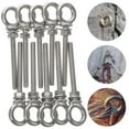 thumbnail image 2 of 10pcs Eye Bolt M6x60 Marine Shoulder Eye Bolt Lifting Eye Bolt With Washer, 2 of 8