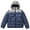 Navy, variant on Boys Color Block Puffer Jacket, Lightweight Hooded Down Coat for Kids, Warm Insulated Winter Outerwear,Size:15-16 Years