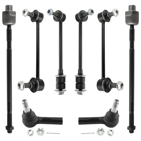 BOXI (Set of 8) Front Inner Outer Tie Rods   Front Rear Sway Bar Links fit for Nissan Pathfinder 1996-2004 / for Infiniti QX4 1997 1998 1999 2000 2001 2002 2003 / Replaces EV396 ES3466 K90659 K80435