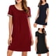 thumbnail image 4 of Vestido de tumbona para mujer, camisones sueltos de manga corta, pijamas para descansar Irfora Vestido, 4 of 7