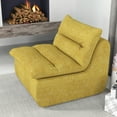 thumbnail image 2 of Lazy Floor Sofa, Modern Armless Floor Lounge Chair and Comfy Accent Bean Bag Couch, Fireside Chair with Ergonomic Design, Single Corner Chair Sofa for Living Room, Bedroom, Salon and Office, Yellow, 2 of 7