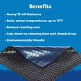 In The Swim 16' x 24' Premium Plus Blue/Black Oval Solar Pool Cover 12