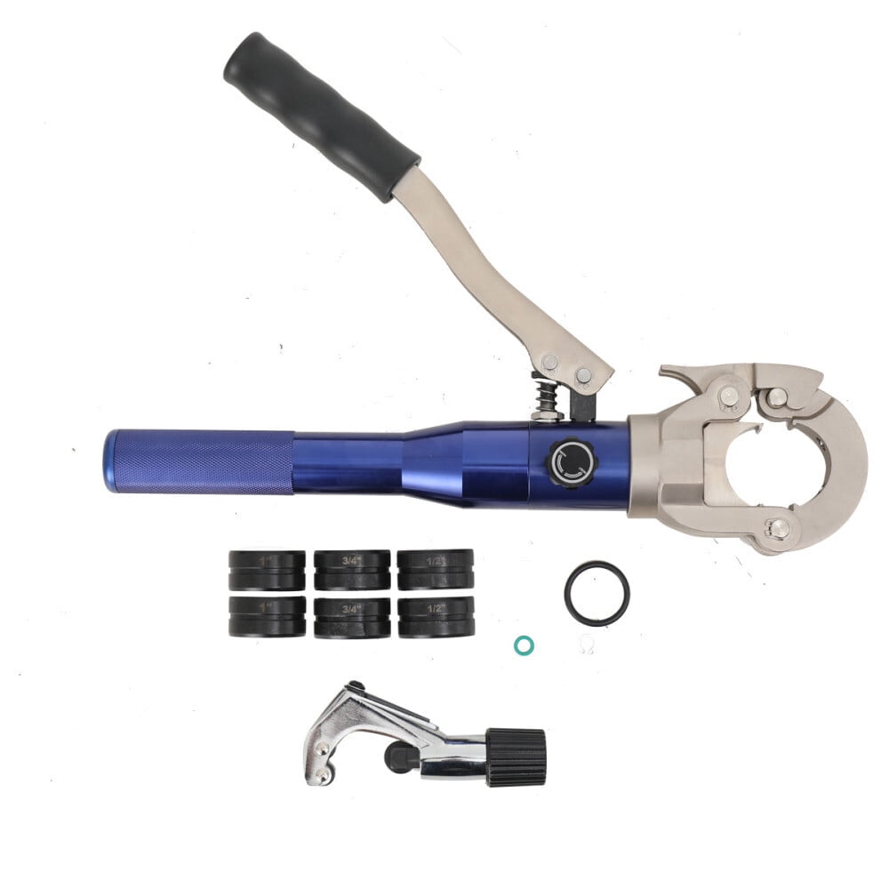 ECUTEE Pro Press Copper Crimper Tool Hydraulic Copper Pipe Crimping Tool with 1/2" 3/4" 1" Jaw for Copper Tubing Propress fittings