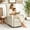 Beige, variant on Power Recliner Chair, 270° Swivel Rocker for Small Spaces - Brown Fabric Glider