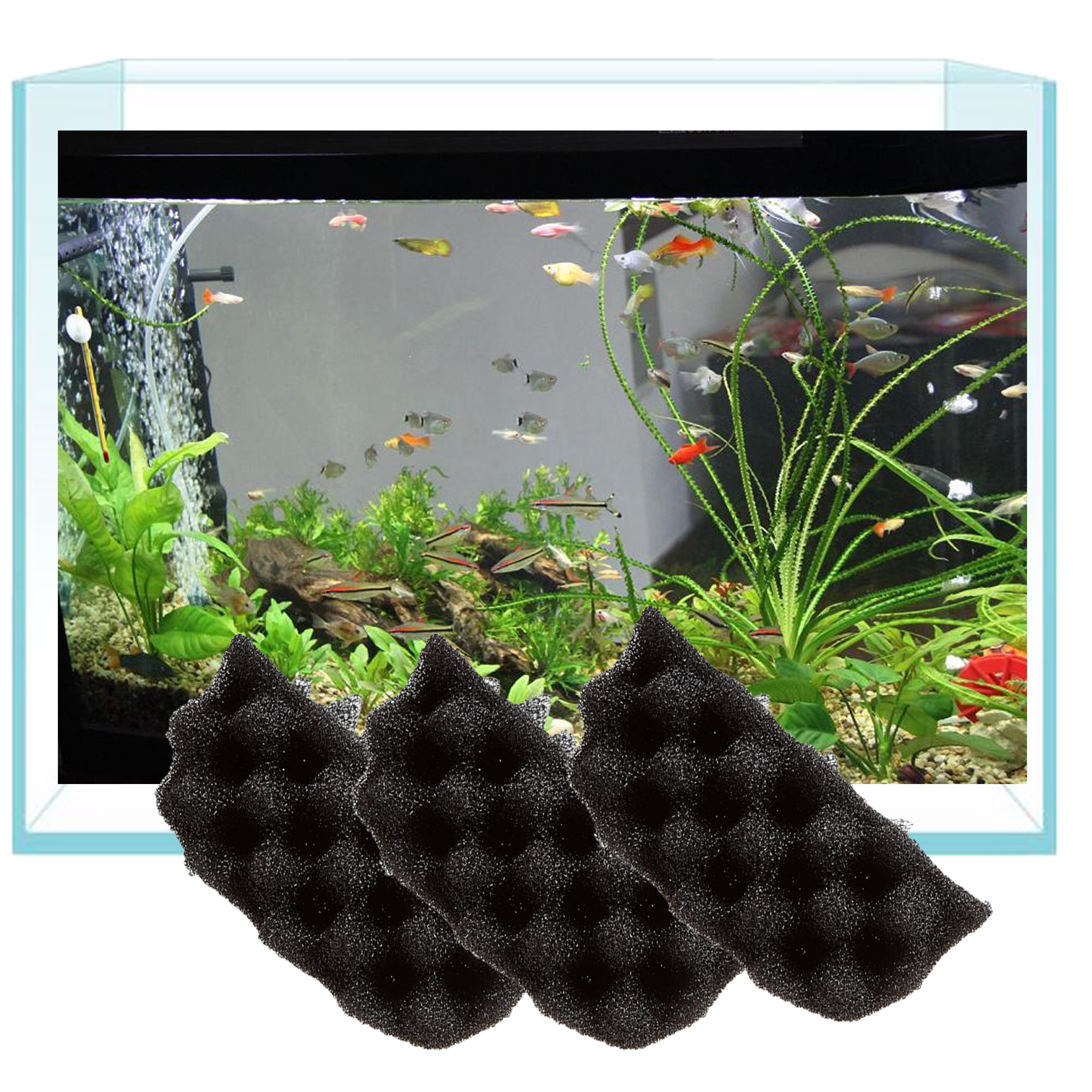 TropicAqua Replacement Aquarium Bio Sponge Foam Filter Pads Suitable for Fluval 104, 105, 106, 204, 205, 206 (Pack of 12)