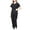 Black, variant on Scrubs Set for Women Nurse Uniform Jogger Suit Stretch Top & Pants with Pockets for Nurse Esthetician Workwear Wine 10(XL)