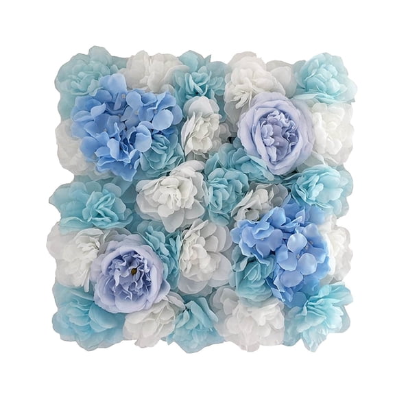 AYktou Flower Wall Backdrops - 3D Flowers Wall Panel 13.78*13.78" Artificial Flower Wall Decor Pink Silk Roses Floral Wall Panels for Wedding Birthday Party Baby Shower Room Backdrops Decoration