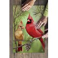 thumbnail image 3 of Cardinals in Summer (19x27 inches, Premium 500 Piece Jigsaw Puzzle for Adults and Family, Made in USA), 3 of 4