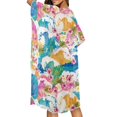 thumbnail image 4 of HELLHERO Loose Beach Cover Ups for Vacation High Quality Fabrics Long Bathing Suit Cover Up Floral Tropical Pattern, 4 of 6