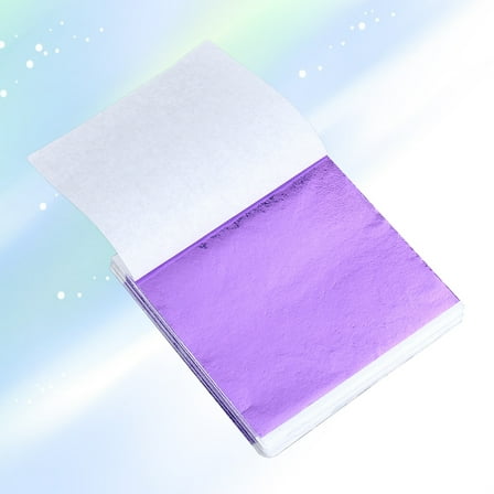 Raindrops Foil Paper Imitation 50Pcs for Gilding Projects and Artisan Handicrafts in Purple and Gold