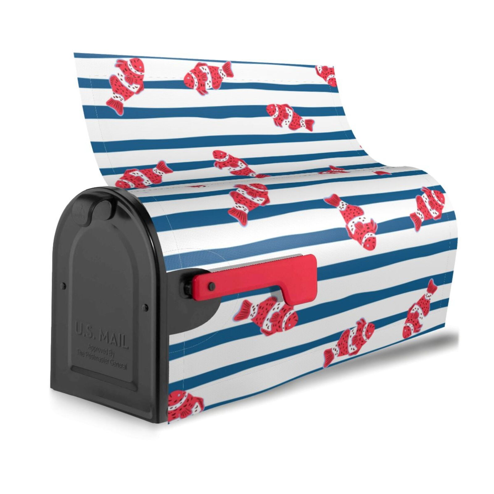 Logiee Clown Fish Print Post Letter Box Wrap Decor, Mailbox Cover Suitable for Standard Mailbox and Large Size Mailbox,Outdoor Yard Decoration-21x18 in