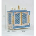 thumbnail image 2 of White Designer Temple For Home And Office/White Puja Mandir/Rajisthani Ethnic Wooden Mandir / Wall Hanging And Table Top / Mandir With Doors, 2 of 4
