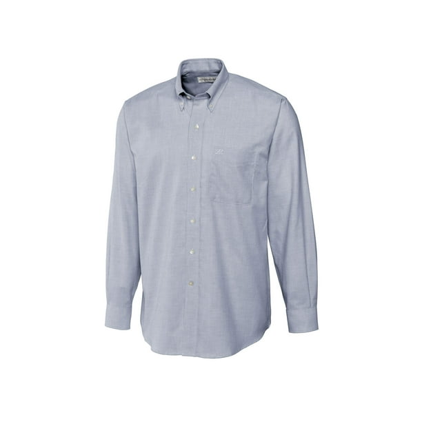 Cutter & Buck Cutter and Buck LS Nailshead Woven Golf Shirt (Big and Tall) 2017