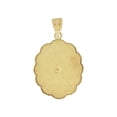 thumbnail image 6 of 14k Tricolor Gold, Virgin Mary Ntra Sra De Guadalupe Pendant Religious Charm Oval Sparkly Cuts 18mm with 20" Dainty Neck Chain, 6 of 9