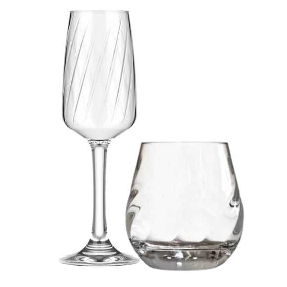 Copa Lombardia Champagne de Vidrio 8 Piezas