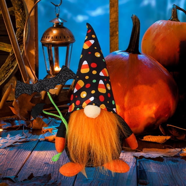 Fall gnome Lighted Thanksgiving Plush Decorations for Home Light up Handmade Pumpkin Table Decor Tabletop Ornament Autumn Figurine Holiday Housewarming Gift