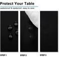 thumbnail image 5 of Hiasan Black Rectangle Tablecloth - 54 x 80 Inch - Waterproof & Wrinkle Resistant Washable Fabric Table Cloth for Dining,  Outdoor use, 5 of 7