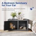 thumbnail image 6 of Litter Box Enclosure Resin Outdoor Weatherproof Furniture Double  Dual Compartments for Indoor Use Black, 6 of 6