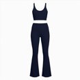 thumbnail image 5 of KPOPLK 2 Piece Workout Sets for Women High Waist Yoga Flare Legging with Color Block Sport Tank Tops for Athletic Gym Outfits Navy XXL, 5 of 8