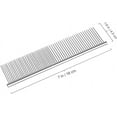 thumbnail image 6 of Dog Comb Pet Grooming Brush for Cats Puppy Greyhound with Medium/Coarse Fur Easy Grip Dematting Combs with Different-Spaced Rounded Stainless Steel Teeth - Silver, 6 of 6