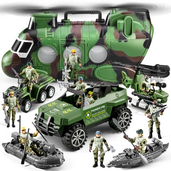 Set grande JASSKKBO 56 en 1 de Army Toys para niños de 4 a 12 años