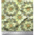 thumbnail image 1 of Soimoi Velvet Fabric Mandala Kaleidoscope Decor Fabric Printed Yard 58 Inch Wide, 1 of 1