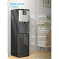 thumbnail image 2 of TABU Bottom Load Water Dispenser,Hot/Cold/Room Temperature,for 3 or 5 Gallon,Stainless Steel,Black, 2 of 9