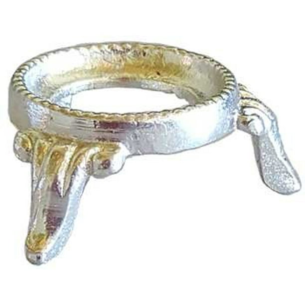 Silver metal crystal ball stand