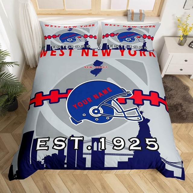Fútbol Americano Funda Nórdica Twin,Deportes Juego de Cama,Niños Fútbol Americano