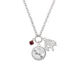 thumbnail image 2 of Delight Jewelry January - Maroon Crystal Bicone Let Things Go Fall Zoey Charm Necklace, 28", 2 of 4