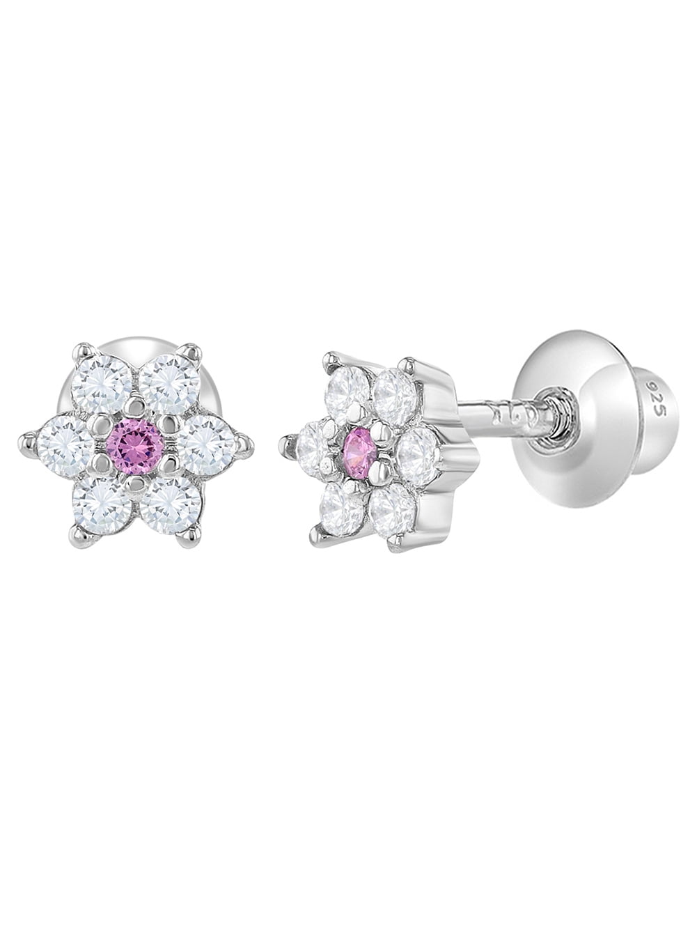 Girls Playing Cards Colorful Ear Studs 925 Sterling Silver
